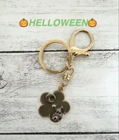 ハンドメイド キーリング(月と洋館)