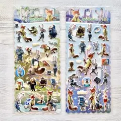 【正規品】ズートピア ふわふわシール 2枚セット