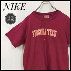 ＮＩＫＥ　ナイキ　メキシコ製　半袖Ｔシャツ　カレッジロゴ　スウォッシュ　ワイン色