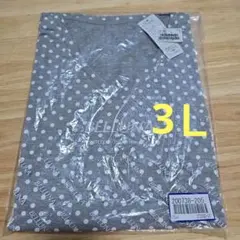 VネックTシャツ　3Ｌ　グレーに水玉のサムネイル