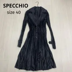 ◆ SPECCHIO プリーツ ナイロン ジャケット ブラック 40