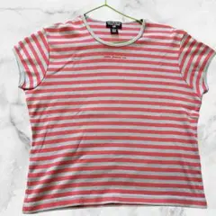 【polo jeans 】 ボーダー　ショート丈Tシャツ　Lのサムネイル