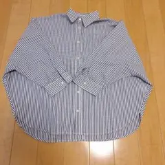 Lugnoncure　ストライプ七分袖シャツ