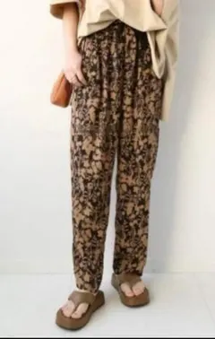 ジャーナルスタンダードレリューム バイカラーフラワーイージーパンツ