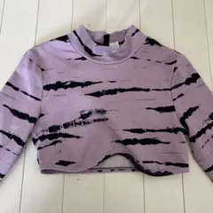 H&M 紫と黒のタイダイ クロップドトップのサムネイル