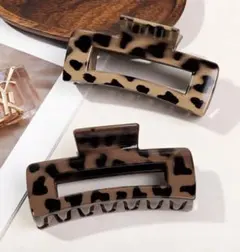 SHEIN レオパード柄 ヘアクリップ