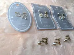 花モチーフ イヤリングセット　ピアス　ハンドメイド素材