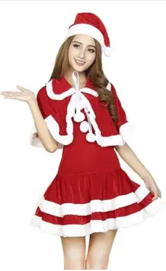 クリスマス フード レディース 超かわいい ワンピース セクシー サンタ XL