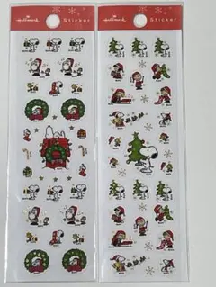 スヌーピー クリスマス ステッカーセット　　2枚セット　新品未使用品