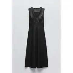 ZARA フェイクレザー　ワンピース