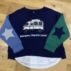 キッズエルボーパッチスムーストレーナースパンコール2way消防車救急車110美品