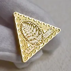 シーリングワックススタンプ　真鍮ヘッド　三角形切手デザート　シダ植物　葉スタンプ