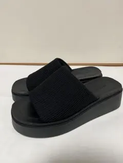 LEPSIM ブラックプラットフォームサンダル M 23~23.5 cmのサムネイル