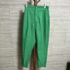 vis-à-vis パンツ SSサイズ グリーン系 ウエストゴム タック入り