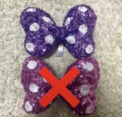 ミニー リボン ヘアゴム ミニーの日 パルパルーザ スパンコール パープル 紫