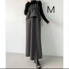 JUNOAH キャミワンピ　ダークグレー　Mサイズのサムネイル