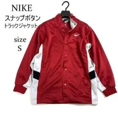 NIKE スナップボタン ジャージ S 赤 白 ナイキ トラックジャケットのサムネイル