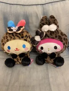 サンリオキャラクターズ　ギャルらび♡　BIGぬいぐるみ　ウサハナ　マイメロ