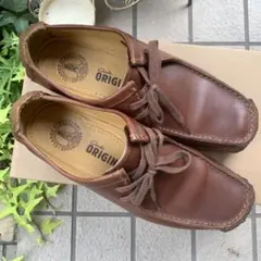 clarks】クラークス　25.5センチ　　レザー　ブラウン　　UK7.5のサムネイル