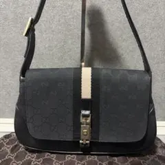 GUCCI y2k GGキャンバス レザー ジャッキー ワンショルダー SV金具