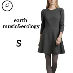 アース　フォーマルワンピS　チャコールグレー　小さいサイズ　セレモニー　冬　春