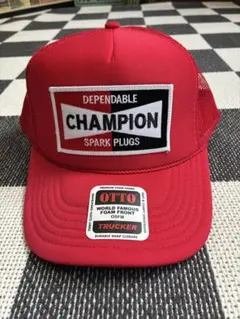 【HC】OTTO トラッカーワッペンキャップ レッド CHAMPION PLUG