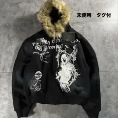 未使用　タグ付　y2k ファーパーカー M 短丈 メンズ 00's 90's
