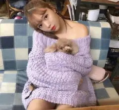 snidel ニットワンピース (ラベンダー) 【有村架純・藤田ニコル着用