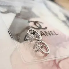 CHANELシャネル/CCロゴピアス/シルバー