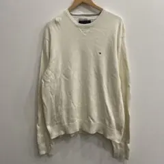 【R156】 TOMMY HILFIGER セーター ニット サイズXL 白