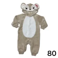 ダッフィ シェリーメイ ベージュ 着ぐるみ ファー もこもこ ロンパース