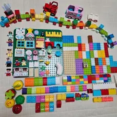 LEGO レゴデュプロ 大量 ブロックセット 多色 ミニフィギュア 基礎板付き