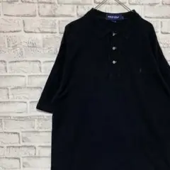ラルフローレン！ポロシャツ！半袖　ブラックロゴ刺繍 ボーダーL 9