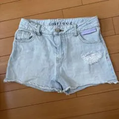 ラブトキ⭐︎ダメージジーンズショートパンツ（140）