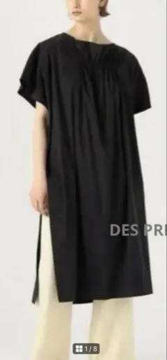 週末限定⭐️トゥモローランド　コットンストレッチブロード ギャザーワンピース