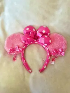 ディズニー　カチューシャ　ピンク　ミニー　イヤリング　パルパルーザ　水玉 レア