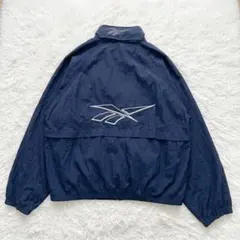 リーボック　Reebok ナイロンジャケット　刺繍ロゴ　デカロゴ　90S 古着