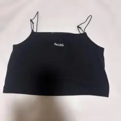 faculté ロゴ入り カップ付きキャミソール ブラック