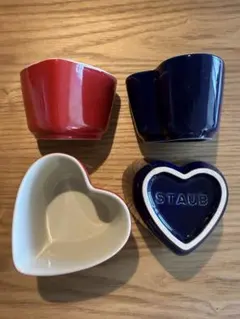 STAUB ハート型セラミックボウル 4個セットのサムネイル