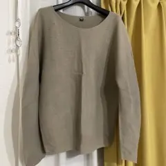 ユニクロ　綿ニット　セーター　リブ