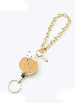 【新品】スヌーピー　リールキーホルダー PEANUTS　オン ザ クッキー