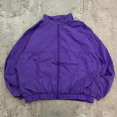 d*2様 80 90s　Reebok　ナイロンジャケット　L　パープル　無地　古