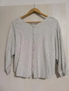 グローバルワーク　フレンチリネン　2wayブラウス