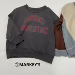 マーキーズ markey's 裏毛ヴィンテージプリントトレーナー　140cm