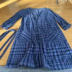 リバーシブル　チュニック丈ワンピース