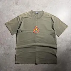 90s USA製 26red オールドスケート Tシャツ 鬼フェード カーキ Lのサムネイル