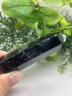 ⭐️モリオン　ポイント 【爆虹入り　最強魔除け】天然石　黒水晶　音叉　 六角柱⭐️