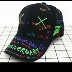 黒　新品　ストリート　帽子　キッズ　48〜55cm 綿　キャップ　韓国　男の子