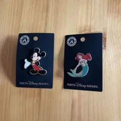 東京ディズニーリゾート限定 ピンバッジセット(ミッキー・アリエル)