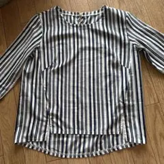 COMME CA ISM ストライプ柄長袖シャツM